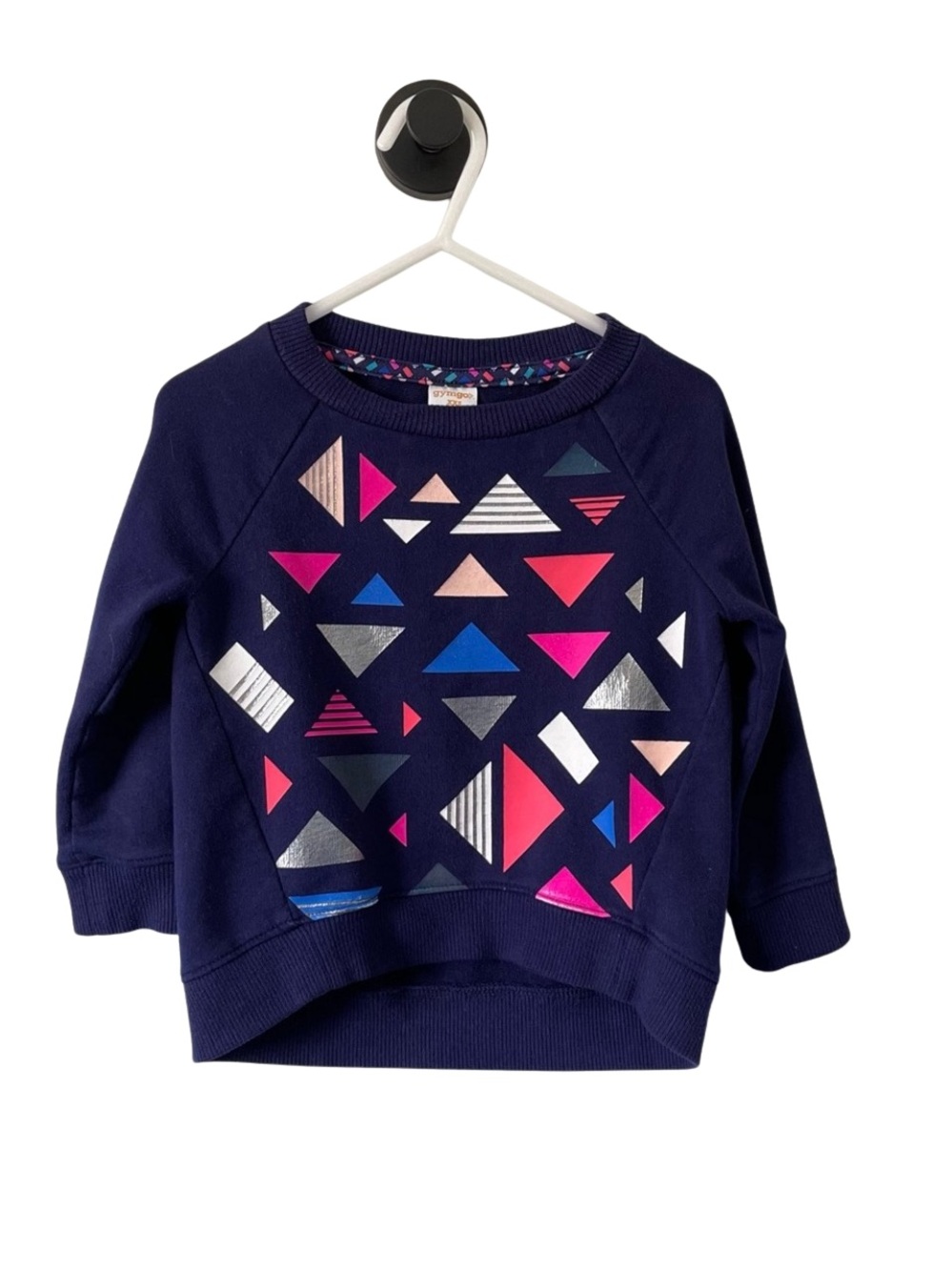 Gymboree 2T Navy Blue Geometric Triangle Sweatshirt